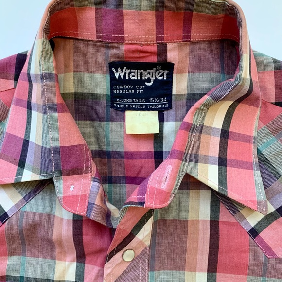 Vintage Plaid Wrangler Western Shirt - Picture 2 of 10